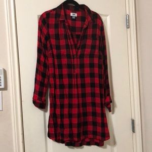 Old Navy - Red/black flannel look dress